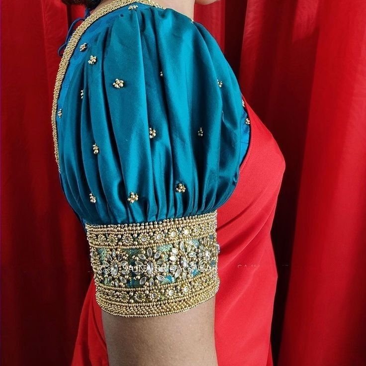 Puff Sleeve Blouse Aari Work Puff Sleeve Blouse Aari Work
