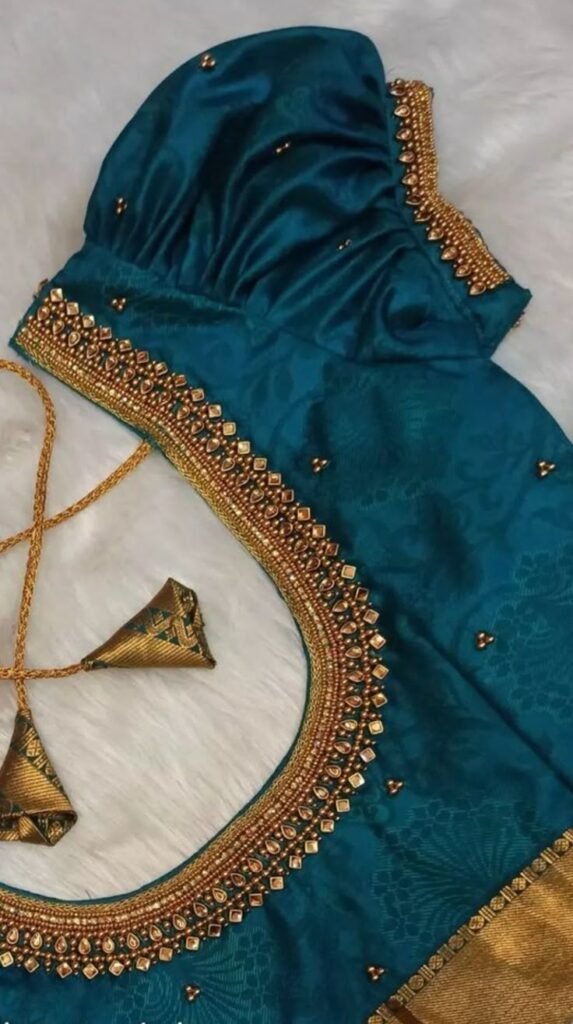 Puff Sleeve Blouse Aari Work Puff Sleeve Blouse Aari Work