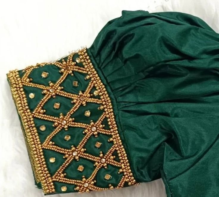 Puff Sleeve Blouse Aari Work Puff Sleeve Blouse Aari Work